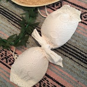 White Bikini Top in a “Crochet” type finish